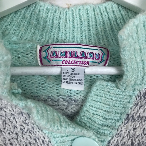 Amilano Vintage Pastel Striped Pullover Sweater M - Picture 3 of 5